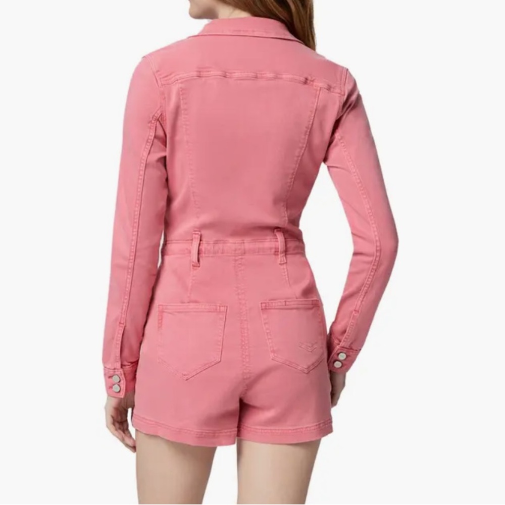 PAIGE Meg Tie Waist Twill Utility Romper - Picture 2 of 4